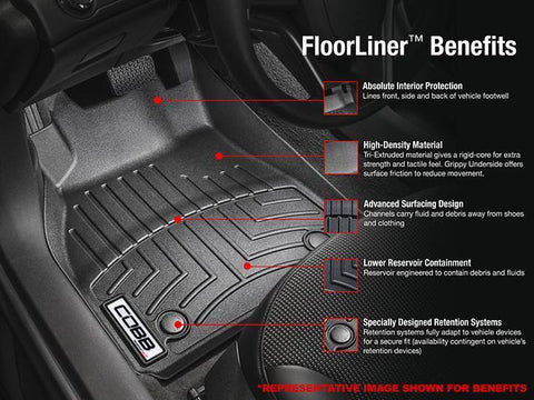COBB x WeatherTech Front Floorliners | Multiple Subaru Fitments (COBBWT441661)