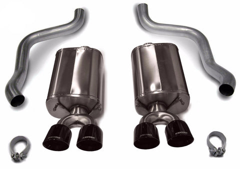 Corsa 2.5" Axle-Back Quad Tip Exhaust System - Black | 2009-2013 Chevrolet Corvette C6 (14108BLK)
