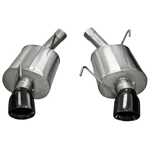 Corsa Dual Black-Tip Axle-Back Exhaust System | 2005-2010 Ford Mustang GT/Shelby GT500 (14311BLK)
