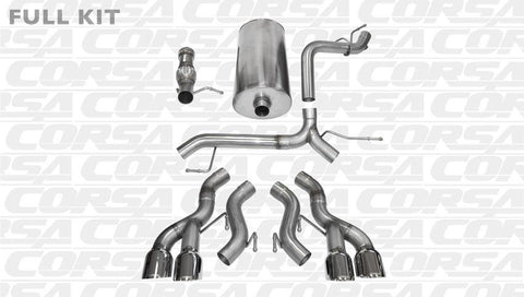 2012-2014 Cadillac Escalade 3.0" Cat-Back, Dual Rear Exit with Twin 4.5" Polished Pro-Series Tips by Corsa (14886) - Modern Automotive Performance
