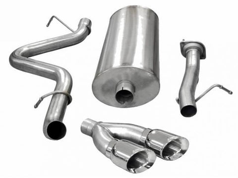 2007-2010 Chevrolet Silverado / GMC Sierra  3.0" Cat-Back, Single Side Exit with Twin 4.0" Polished Pro-Series Tips by Corsa (14894)