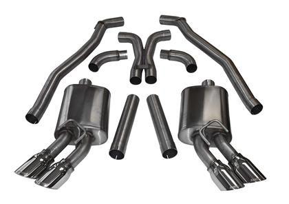 2012-2013 Chevrolet Camaro ZL1 3.0" Cat-Back + X-Pipe, Dual Rear Exit with Twin 4.0" Polished Pro-Series Tips by Corsa (14971) - Modern Automotive Performance
