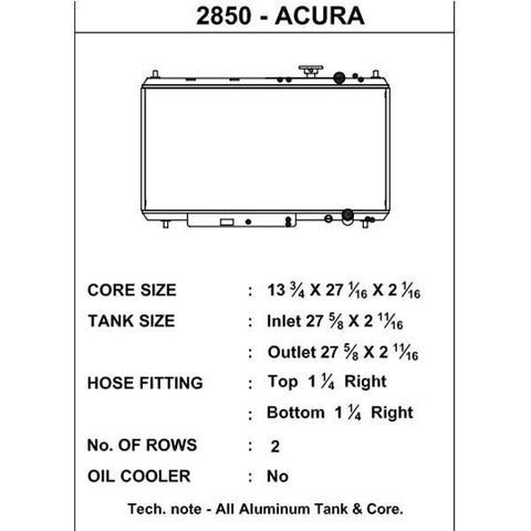 CSF Aluminum Racing Radiator | 1994-2001 Acura Integra (2850)