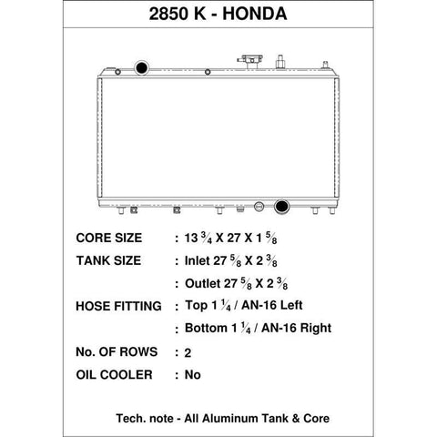 CSF K-Swap Radiator V3 | 1992-2000 Honda Civic (2850K)