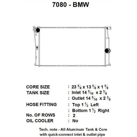CSF Aluminum Racing Radiator | Multiple BMW Fitments (7080)