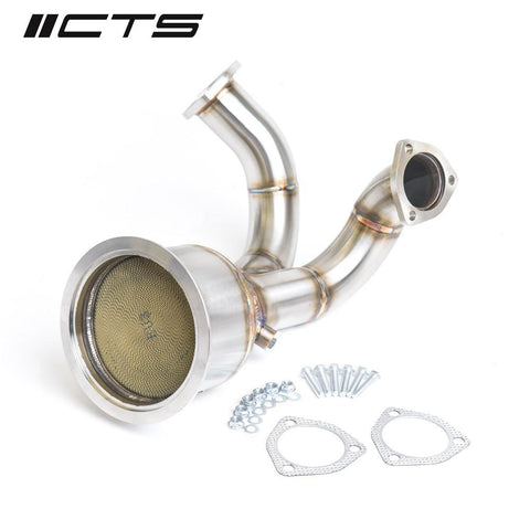 CTS Turbo High Flow Cat Pipe | 2017-2020 Audi S4/S5 B9 V6T 3.0T (CTS-EXH-TP-0009-CAT)