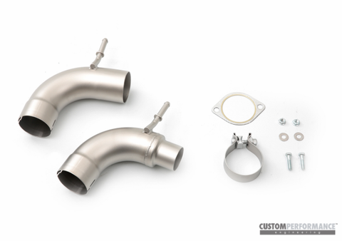 CP-E QKspl Downpipe w/ High Flow Cat | 2015+ Ford Mustang Ecoboost (FDDP00006T)