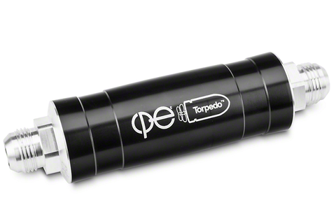 CP-E Torpedo In-Line Fuel Filter - 8AN In/Out (UNFF00001B)