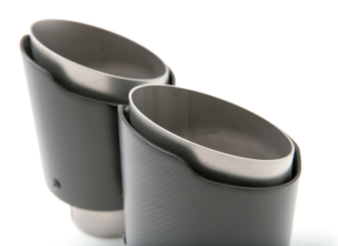 CP-E Carbon Fiber Cut-Edge Exhaust Tips | 2016+ Ford Focus RS (UNSA00001C)