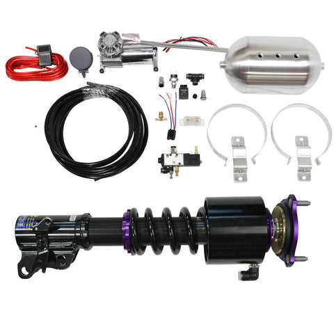 D2 Racing RS Coilovers with Front Air Cups Kit | 1994-2001 Acura Integra and 1992-2000 Honda Civic (D-HN-17-VACF-12)