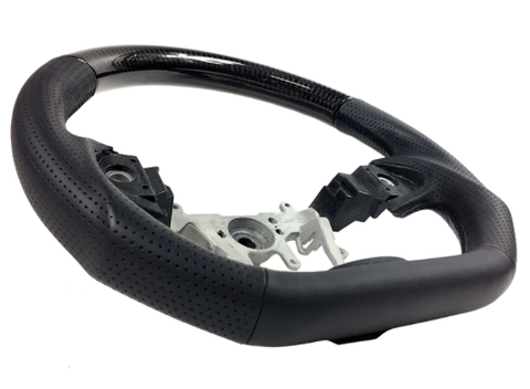 DAMD D-Shaped Black Carbon Steering Wheel | Multiple Subaru Fitments (SS358-DL-KCK)