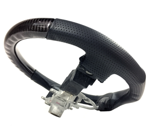 DAMD D-Shaped Black Carbon Steering Wheel | Multiple Subaru Fitments (SS358-DL-KCK)