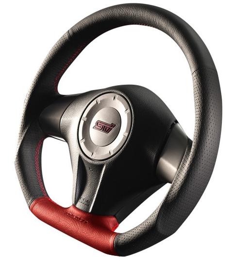 DAMD D-Shaped Red Formula Steering Wheel | Multiple Subaru Fitments (SS358-DL-RF)