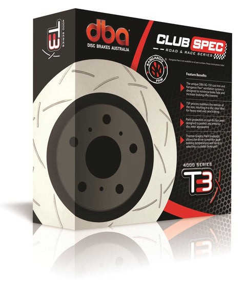 DBA Club Spec 4000 T3 Brake Rotor | 2008-2013 SUBARU IMPREZA (42656S-10)