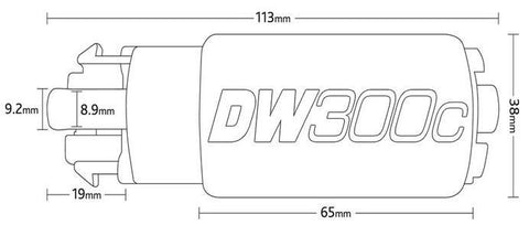 Deatschwerks DW300c Series 340lph Compact In-Tank Fuel Pump w/o Clips | (9-307-1000) - Modern Automotive Performance
 - 2