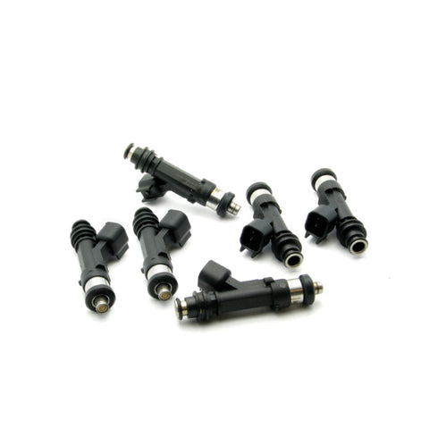 DeatschWerks 650cc Top Feed Injectors - Set of 6 | 1989-1994 Nissan Skyline (18U-02-0650-6)