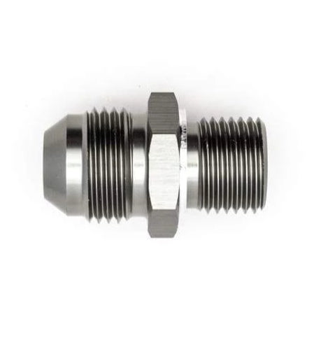 DeatschWerks 8AN Male Flare to M16x1.5 Male Metric Adapter w/ Crush Washer (6-02-0619)
