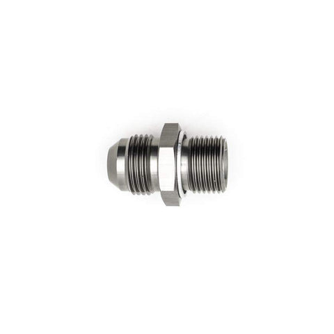 DeatschWerks 8AN Male Flare to M18x1.5 Male Metric Adapter w/ Crush Washer (6-02-0620)