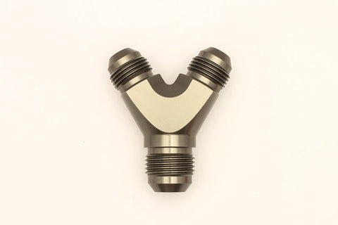 DeatschWerks 8AN Male Flare + 8AN Male Flare to 10AN Male Flare Y Block Fitting (6-02-0703)