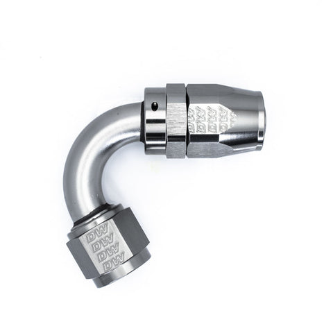 DeatschWerks 10AN Female Swivel 120-Degree Hose End CPE - Anodized Titanium (6-02-0826)