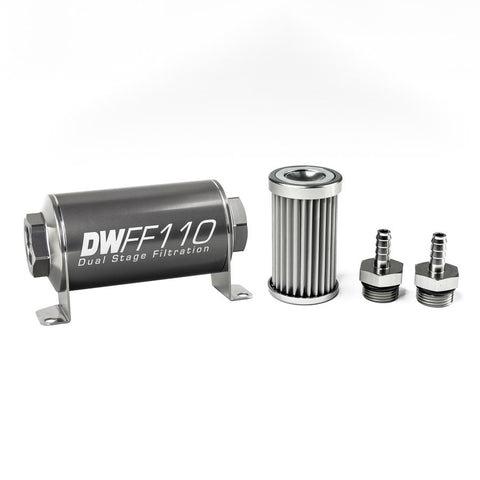 Deatschwerks Universal 40 Micron 110mm Fuel Filter Kit (8-03-110-040K-10/-38/-516/-6/-8)