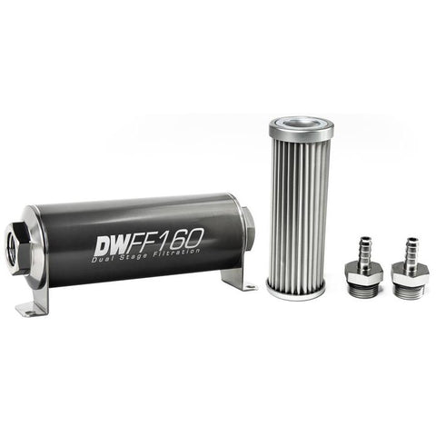 Deatschwerks Universal 5 Micron 160mm Fuel Filter Kit (8-03-160-005K/-10/-38/-516/-6/-8)