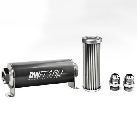 Deatschwerks Universal 40 Micron 160mm Fuel Filter Kit (8-03-160-040K-10/-38/-516/-6/-8)