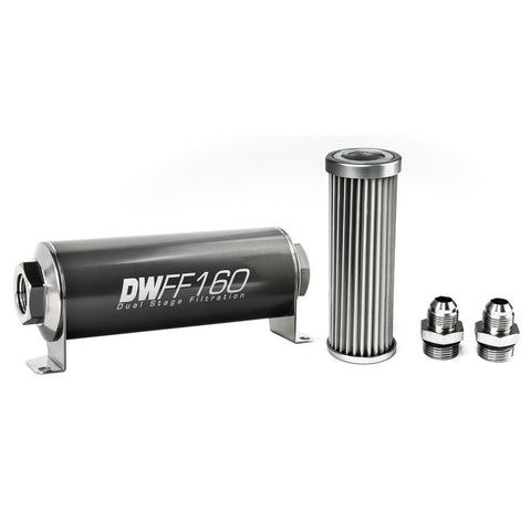 Deatschwerks Universal 40 Micron 160mm Fuel Filter Kit (8-03-160-040K-10/-38/-516/-6/-8)