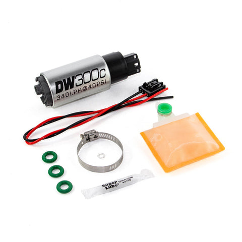 DeatschWerks 340lph DW300C Compact Fuel Pump w/ Ford Focus MK2 RS Set Up Kit w/o Mounting Clips | 2009-2010 Ford Focus (9-307-1017)