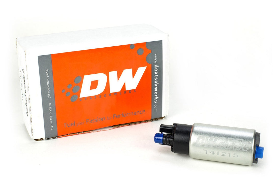 DeatschWerks 340lph DW300C Compact Fuel Pump w/Install Kit 08-15 Mitsubishi EVO X (w/o Clips) main image 0