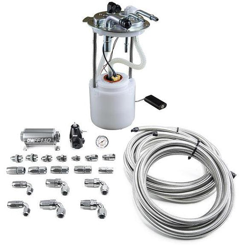 DeatschWerks DW400 Fuel Pump Module and Plumbing Kit | Multiple Fitments (9-401-601-7015/9-401-602-7015)
