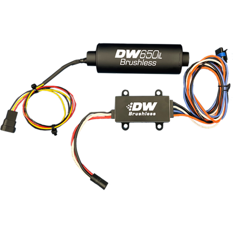 DeatschWerks 650LPH Brushless In-Line Fuel Pump with Controller (9-650-C105)