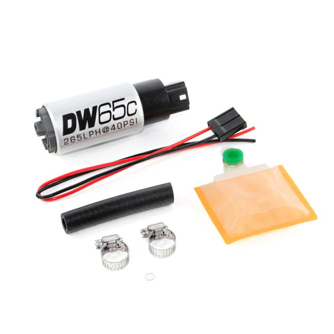 DeatschWerks 265 LPH DW65C Series Compact Fuel Pump w/o Mounting Clips w/ Universal Install Kit | 2004-2008 Ford F-150 (9-651-1000)