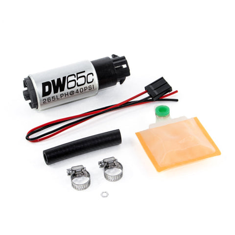 DeatschWerks 265 LPH Compact In-Tank Fuel Pump w/ Clips & Universal Install Kit (9-652-1000)
