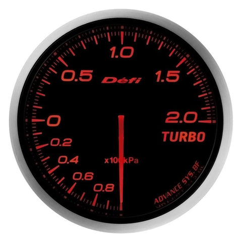 Defi Advance BF JDM Series Link Meter Gauge 60mm Turbo with Red Lighting (-100kPa to +200kPa) | (DF09902)