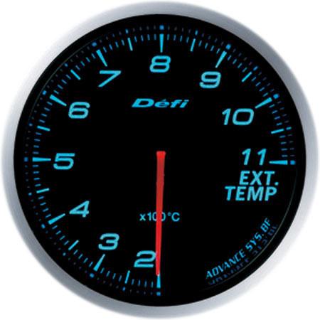 Defi 60mm Exhaust Temperature Gauge w/ Black Face (DF10603)