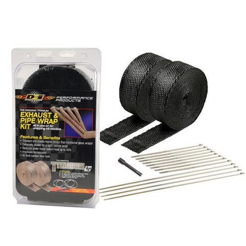 DEI 010073 - Exhaust Wrap Kit - Black Titanium Wrap Locking Ties & Locking Tie Tool