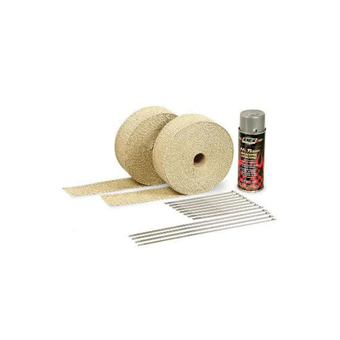 DEI Exhaust Wrap Installation Kit - Tan Wrap w/ Aluminum HT Silicone Coating (010112)