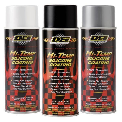 HT Silicone Coating - Assortment Case of 6 Cans (2 of each color) by DEI - Modern Automotive Performance
