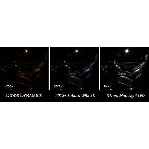 Diode Dynamics LED Map Lights | 2015-2023 Subaru WRX, 2000-2009 Honda S2000, and 2008-2015 Mitsubishi Evo X (DD0XXXP)
