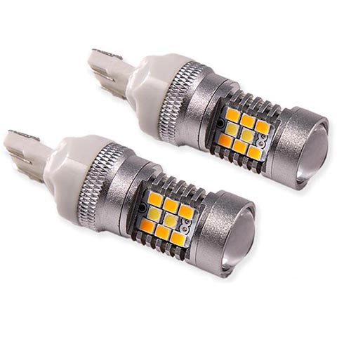 Diode Dynamics 7443 HP24 Switchback Dual-Color Turn Signal LED Bulbs | 2013-2021 Honda Civic, 2009-2020 Nissan 370Z, and 2013-2016 Scion FR-S (DD0110P)