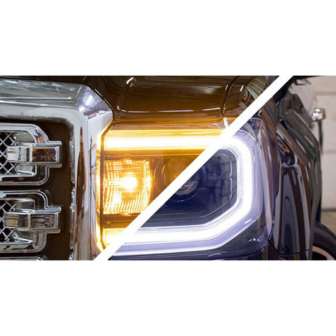 Diode Dynamics C-Shaped Switchback White/Amber LED Halo Kit | 2016-2018 GMC Sierra 1500 (DD2177)
