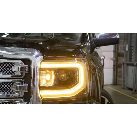 Diode Dynamics C-Shaped Switchback White/Amber LED Halo Kit | 2016-2018 GMC Sierra 1500 (DD2177)