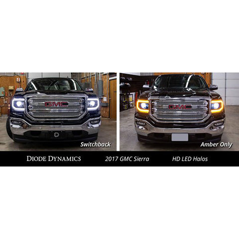 Diode Dynamics C-Shaped Switchback White/Amber LED Halo Kit | 2016-2018 GMC Sierra 1500 (DD2177)