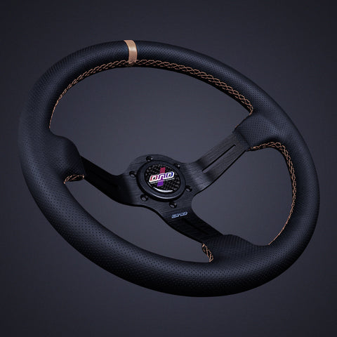 DND Perforated Leather Race Steering Wheel (PRW-BLK)