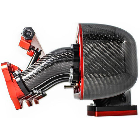 Drag Cartel K-Series Carbon Fiber Intake Manifold | 2002-2006 Acura RSX Type-S and 2006-2011 Honda Civic Si (DC-EL-CRBN-INTAKE-CNTR)