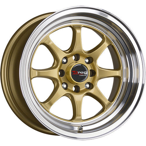 Drag Wheels DR54 Series 4x100/4x114.3 15x7.5in. 0mm. Offset Wheel (DR54157504073BZBZL)