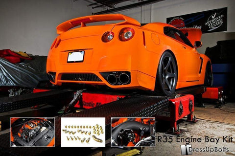 Dress Up Bolts Titanium Engine Cover Kit | 2007-2019 Nissan R35 GT-R (NIS-039-Ti)