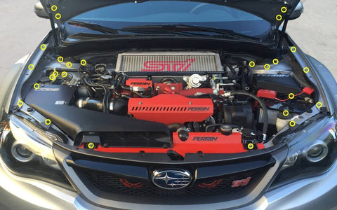 Dress Up Bolts Titanium Hardware Engine Bay Kit | 2008-2014 Subaru WRX & STI (SUB-005-Ti)