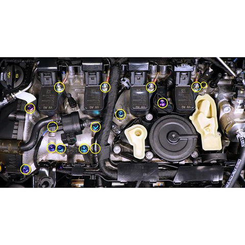 Dress Up Bolts Titanium Stage 1 Engine Hardware Kit | 2015-2021 Volkswagen GTI (VKW-005-Ti)